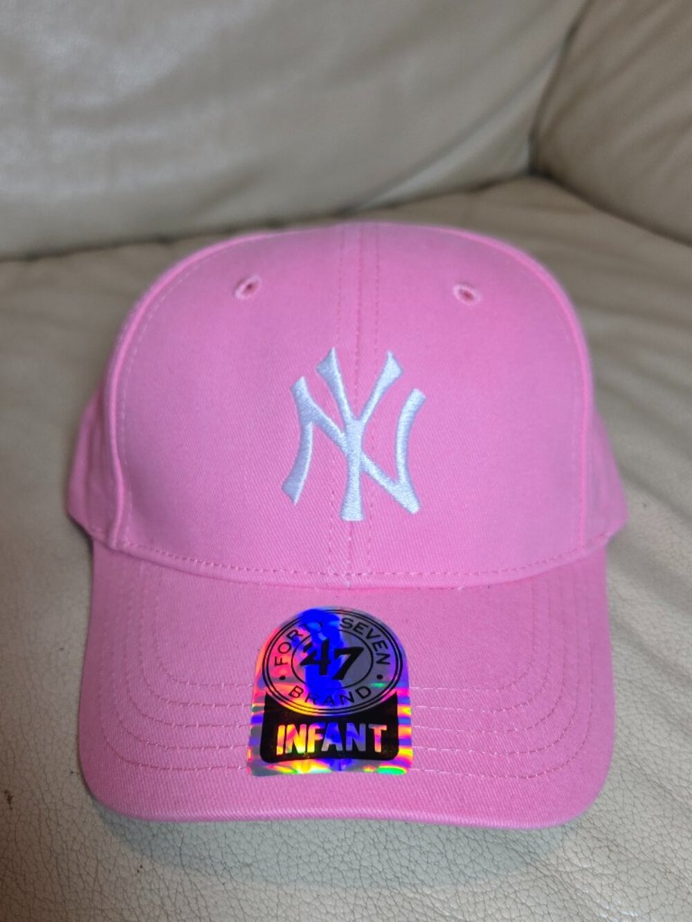 47 Brand INFANT Baby New York Yankees Pink Unisex Gift NY Logo Cap Hat